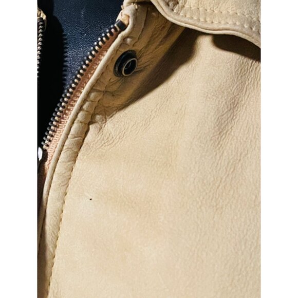 Pres De Chamonix Heavy  Leather Coat Size XL - Picture 5 of 10